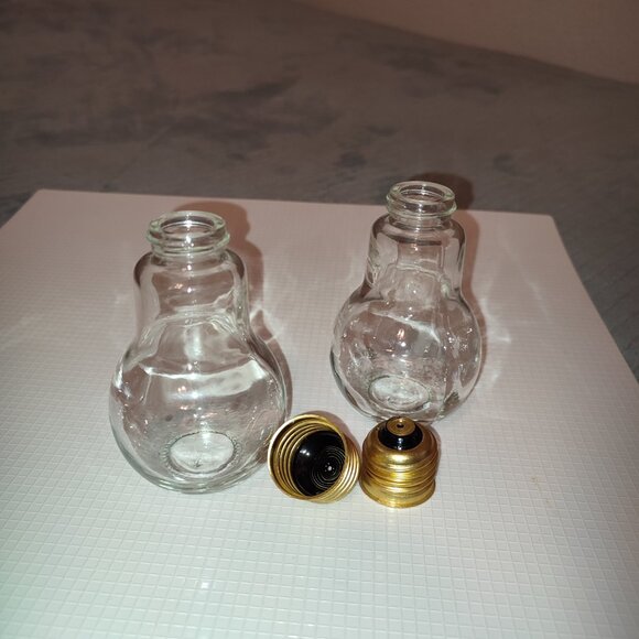 Set of 2 PCS Lamps Lightbulb shaped need wick oil lamp vintage Academia Style - Picture 4 of 5